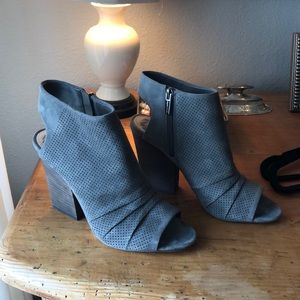 Vince Camuto Leather Peep-Toe Booties